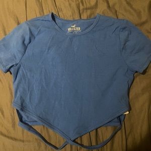 hollister royal blue crop top